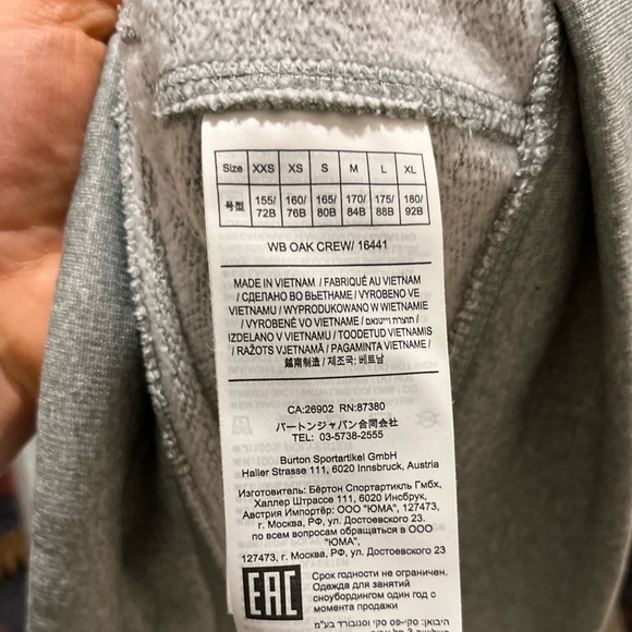 Burton Oak Crewneck Sweater Sweatshirt Fleece Sz S - Picture 9 of 14